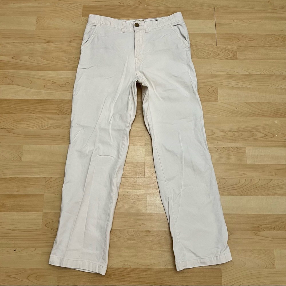 Faherty Pants Men’s 30 x 30 White Comfort Twill Chino Organic Cotton Casual